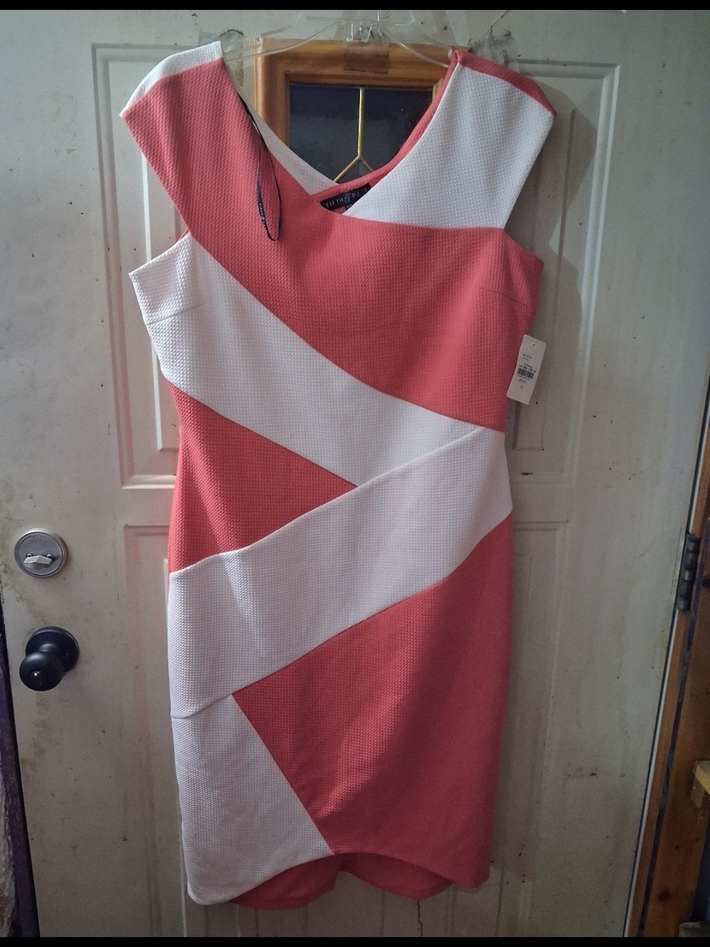 Nwt Fifth And Park Coral And White Dress Size 14 (N)